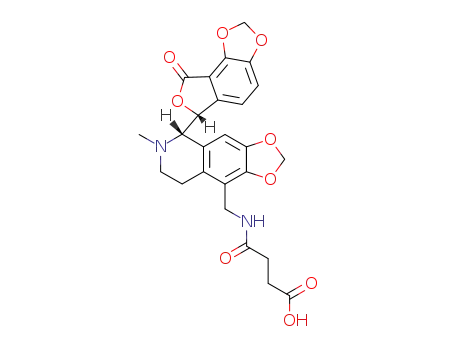 N-[(S)-6-Methyl-5-((R)-8-oxo-6,8-dihydro-furo[3',4':3,4]benzo[1,2-d][1,3]dioxol-6-yl)-5,6,7,8-tetrahydro-[1,3]dioxolo[4,5-g]isoquinolin-9-ylmethyl]-succinamic acid