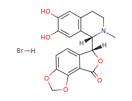 6-(6',7'-dihydroxy-2'-methyl-1',2',3',4'-tetrahydroisoquinolin-1'-yl)furo<3,4-e>-1,3-benzodioxol-8(6H)-one hydrobromide