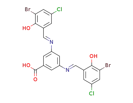 3,5-bis{[(E)-3-bromo-5-chloro-2-hydroxybenzylidene]amino}benzoic acid