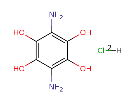 Molecular Structure of 643-00-5 (1,2,4,5-Benzenetetrol, 3,6-diamino-, dihydrochloride)