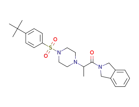 2-[4-(4-tert-butylphenyl)sulfonylpiperazin-1-yl]-1-isoindolin-2-yl-propan-1-one