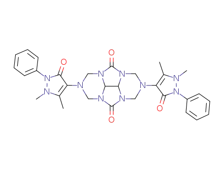 2,6-bis(1',5'-dimethyl-3'-oxo-2'-phenyl-2',3'-dihydro-1H-pyrazol-4'-yl)hexahydro-1H,5H-2,3,4,6,7,8-hexaazacyclopenta[def]fluorene-4,8-dione
