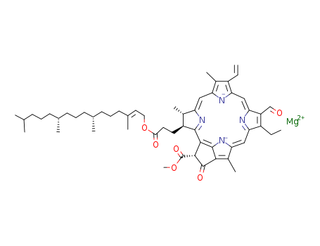 (SP-4-2)-((2E,7R,11R)-3,7,11,15-Tetramethyl-2-hexadecenyl (3S,4S,21R)-9-ethenyl-14-ethyl-13-formyl-21-(methoxycarbonyl)-4,8,18-trimethyl-20-oxo-3-phorbinepropanoato(2-)-N23,N24,N25,N26]-magnesium