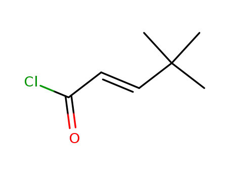 Molecular Structure of 132278-01-4 (2-Pentenoyl chloride, 4,4-dimethyl-, (2E)-)