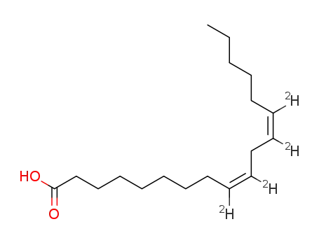 Molecular Structure of 79050-23-0 (9Z,12Z-OCTADECADIENOIC-9,10,12,13-D4 ACID)