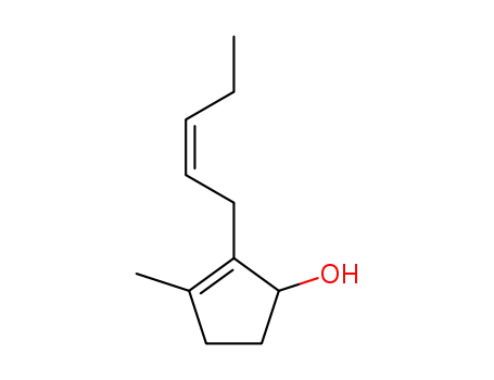 Molecular Structure of 165590-85-2 (2-Cyclopenten-1-ol, 3-methyl-2-(2Z)-2-pentenyl-)