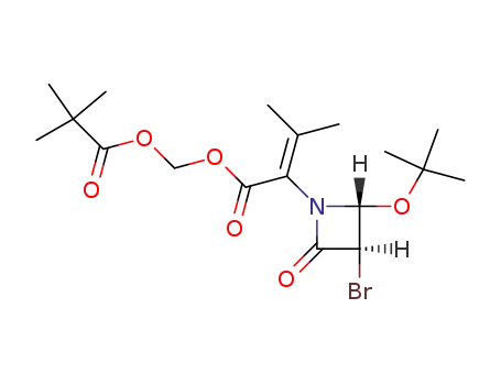 (pivaloyloxy)methyl 2-<(2'S,3'R)-2'-tert-butoxy-3'-bromo-4'-oxoazetidin-1'-yl>-3-methylbut-2-enoate