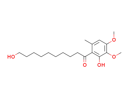 Molecular Structure of 104966-97-4 (6-(10-Hydroxydecanoyl)-2,3-dimethoxy-5-methylphenol)