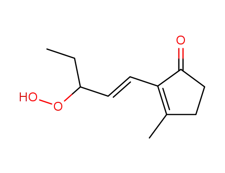 2-((E)-3-Hydroperoxy-pent-1-enyl)-3-methyl-cyclopent-2-enone