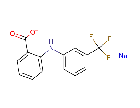 Molecular Structure of 1977-00-0 (sodium 2-[[3-(trifluoromethyl)phenyl]amino]benzoate)