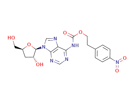 3'-deoxy-N6-<2-(4-nitrophenyl)ethoxycarbonyl>adenosine
