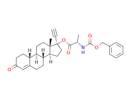 (S)-2-Benzyloxycarbonylamino-propionic acid (8R,9S,10R,13S,14S,17R)-17-ethynyl-13-methyl-3-oxo-2,3,6,7,8,9,10,11,12,13,14,15,16,17-tetradecahydro-1H-cyclopenta[a]phenanthren-17-yl ester