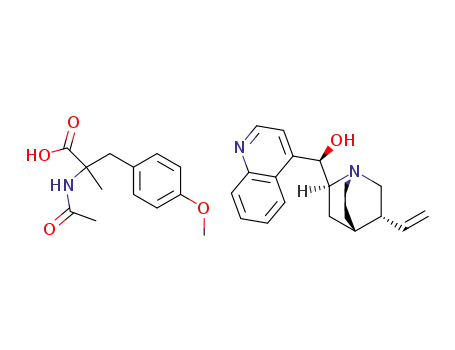(R)-Quinolin-4-yl-((1S,2S,4S,5R)-5-vinyl-1-aza-bicyclo[2.2.2]oct-2-yl)-methanol; compound with 2-acetylamino-3-(4-methoxy-phenyl)-2-methyl-propionic acid