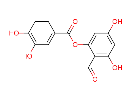 3,4-Dihydroxy-benzoic acid 2-formyl-3,5-dihydroxy-phenyl ester