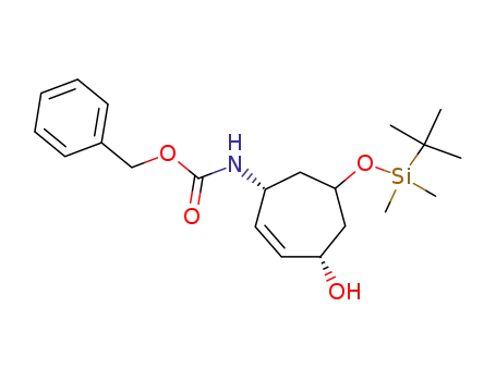 1β-hydroxy-4β-<(benzyloxycarbonyl)amino>-6-<(t-butyldimethylsilyl)oxy>cyclohept-2-ene