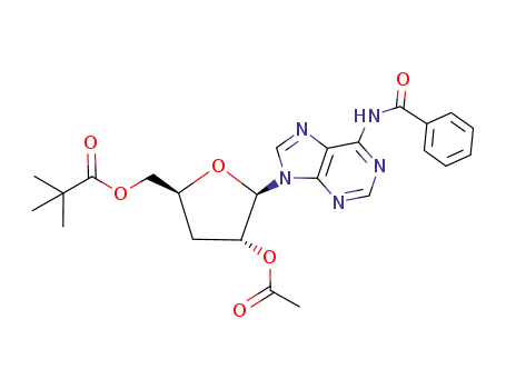 2,2-Dimethyl-propionic acid (2S,4R,5R)-4-acetoxy-5-(6-benzoylamino-purin-9-yl)-tetrahydro-furan-2-ylmethyl ester
