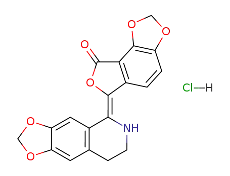 6-[7,8-Dihydro-6H-[1,3]dioxolo[4,5-g]isoquinolin-(5E)-ylidene]-6H-furo[3',4':3,4]benzo[1,2-d][1,3]dioxol-8-one; hydrochloride