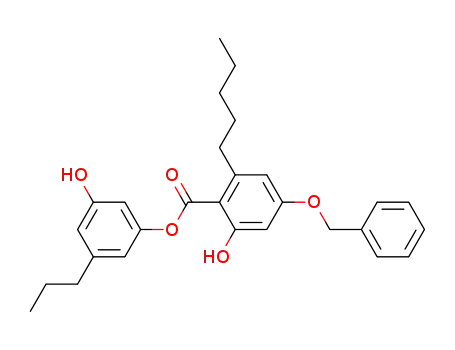4-Benzyloxy-2-hydroxy-6-pentyl-benzoic acid 3-hydroxy-5-propyl-phenyl ester
