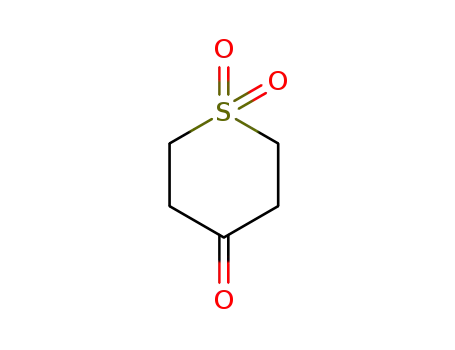Molecular Structure of 17396-35-9 (1,1-Dioxo-tetrahydro-thiopyran-4-one)
