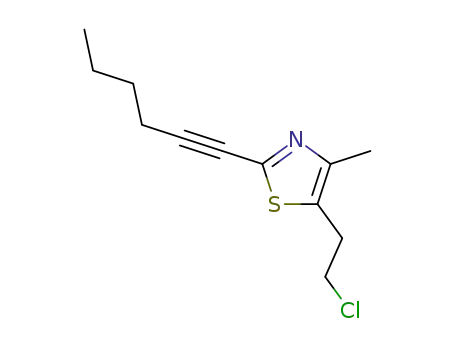 5-(2-chloroethyl)-2-hex-1-ynyl-4-methylthiazole