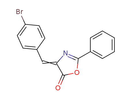 Molecular Structure of 20345-16-8 (4-(4-bromobenzylidene)-2-phenyl-1,3-oxazol-5(4H)-one)