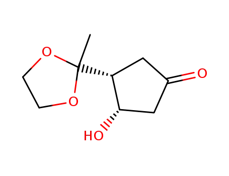 (+/-)-cis-3-hydroxy-4-(2-methyl-1,3-dioxolan-2-yl)cyclopentanone