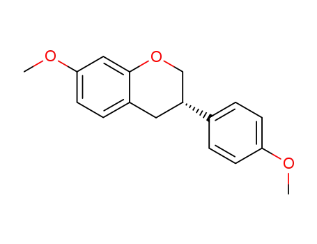 Molecular Structure of 3722-56-3 ((3S)-3,4-Dihydro-7-methoxy-3-(4-methoxyphenyl)-2H-1-benzopyran)