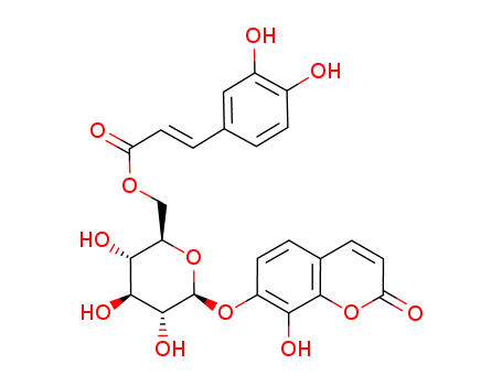 7-O-[6'-O-(3'',4''-dihydroxycinnamoyl)-β-D-glucopyranosyl]-8-hydroxycoumarin