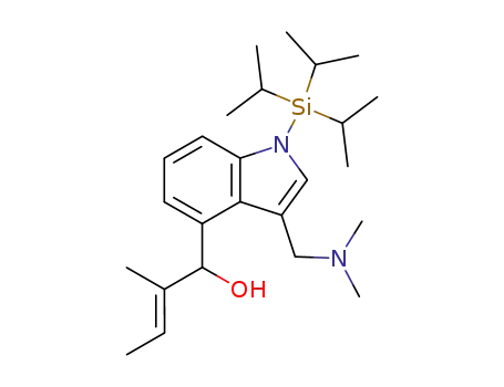 (E)-3-dimethylaminomethyl-4-(1-hydroxy-2-methyl-2-butenyl)-1-triisopropylsilyl-1H-indole