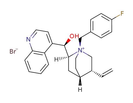 (1S,2S,4S,5R)-1-(4-Fluoro-benzyl)-2-((R)-hydroxy-quinolin-4-yl-methyl)-5-vinyl-1-azonia-bicyclo[2.2.2]octane; bromide