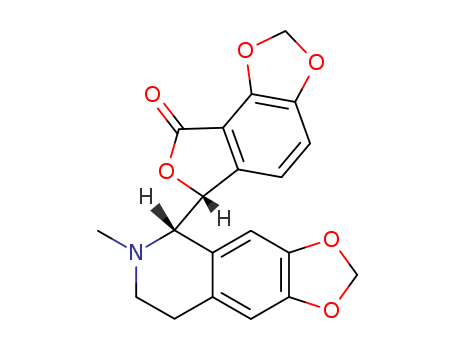 485-49-4,(+)-Bicuculline,Bicuculline(6CI,7CI,8CI);Furo[3,4-e]-1,3-benzodioxol-8(6H)-one,6-(5,6,7,8-tetrahydro-6-methyl-1,3-dioxolo[4,5-g]isoquinolin-5-yl)-,[R-(R*,S*)]-;Bicucullin;Bucuculline;NSC 32192;d-Bicuculline;