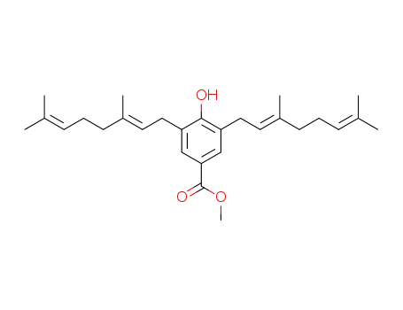methyl (2'E,2''E)-4-hydroxy-3-(3',7'-dimethylocta-2',6'-dienyl)-5-(3'',7''-dimethylocta-2'',6''-dienyl)benzoate