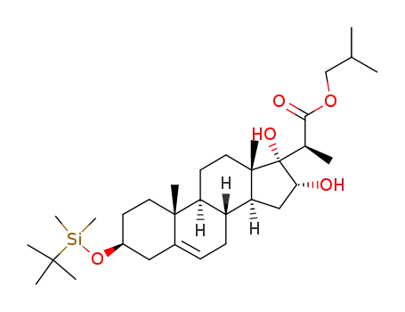 (S)-2-[(3S,8R,9S,10R,13S,14S,16R,17S)-3-(tert-Butyl-dimethyl-silanyloxy)-16,17-dihydroxy-10,13-dimethyl-2,3,4,7,8,9,10,11,12,13,14,15,16,17-tetradecahydro-1H-cyclopenta[a]phenanthren-17-yl]-propionic acid isobutyl ester