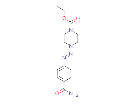 4-(4-carbamoyl-phenyl-diazenyl)-piperazine-1-carboxylic acid ethyl ester