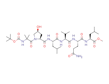 (S)-2-{(S)-2-[(S)-2-((S)-2-{[(2S,4S)-1-(2-tert-Butoxycarbonylamino-2-methyl-propionyl)-4-hydroxy-pyrrolidine-2-carbonyl]-amino}-4-methyl-pentanoylamino)-3-methyl-butyrylamino]-4-carbamoyl-butyrylamino}-4-methyl-pentanoic acid methyl ester