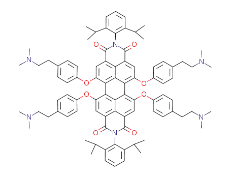 2,9-bis-(2,6-diisopropyl-phenyl)-5,6,12,13-tetrakis-[4-(2-dimethylamino-ethyl)-phenoxy]-anthra[2,1,9-def;6,5,10-d'e'f']diisoquinoline-1,3,8,10-tetraone