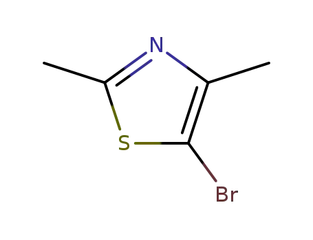 Molecular Structure of 28599-52-2 (5-BROMO-2,4-DIMETHYL-1,3-THIAZOLE)