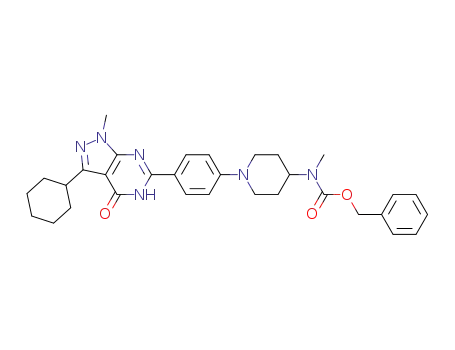 benzyl 1-[4-(3-cyclohexyl-1-methyl-4-oxo-4,5-dihydro-1H-pyrazolo[3,4-d]pyrimidin-6-yl)phenyl]-4-piperidinyl(methyl)carbamate
