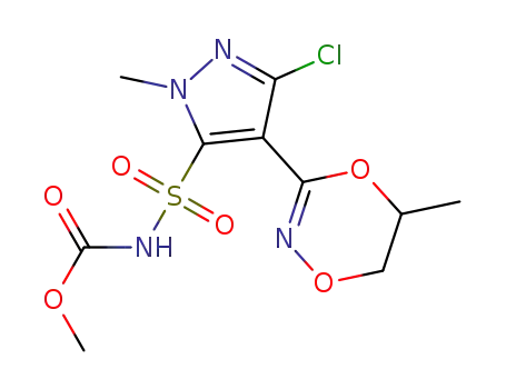 methyl 3-chloro-1-methyl-4-(5-methyl-5,6-dihydro-1,4,2-dioxazine-3-yl)-1H-pyrazole-5-ylsulfonylcarbamate
