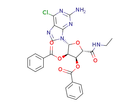 (2R,3R,4S,5S)-2-(2-amino-6-chloro-9H-purin-9-yl)-4-(benzoyloxy)-5-[(ethylamino)carbonyl]-tetrahydro-3-furanyl benzoate