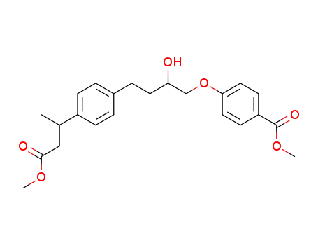4-{4-[4'-(methoxy carbonyl-1-methylethyl)phenyl]-2-hydroxybutoxy}-benzoic acid methyl ester