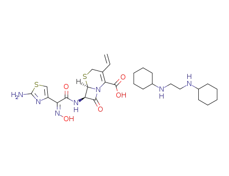 N,N'-dicyclohexylethane-1,2-diamine salt of 7β-[2-(2-amino-4-thiazolyl)-2-((Z)-hydroxyimino)acetamido]-3-vinyl-3-cephem-4-carboxylic acid