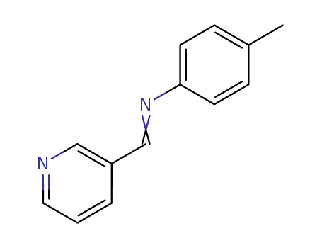 Molecular Structure of 110684-48-5 (Benzenamine, 4-methyl-N-(3-pyridinylmethylene)-)