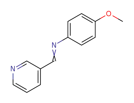 Molecular Structure of 41855-73-6 (N-(4-Methoxyphenyl)-3-pyridylmethyleneamine)