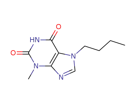 Molecular Structure of 55242-69-8 (7-butyl-3-methyl-3,7-dihydro-1H-purine-2,6-dione)