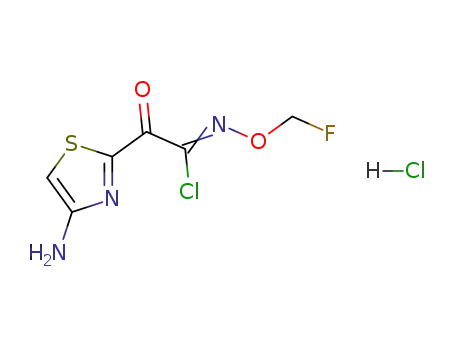 2-(5-amino-1,2,4-thiazol-3-yl)-2-fluoromethoxyiminoacetyl chloride. hydrochloride