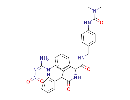 (R)-N5-[amino(nitroimino)methyl]-N-[[4-[[(dimethylamino)carbonyl]amino]phenyl]methyl]-N2-(diphenylacetyl)-ornithinamide