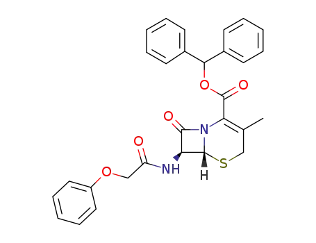 Diphenylmethyl 3-methyl-7β-phenoxyacetamidoceph-3-em-4-carboxylate