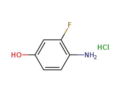 Molecular Structure of 18266-53-0 (2-FLUORO-4-HYDROXYANILINE, HCL)