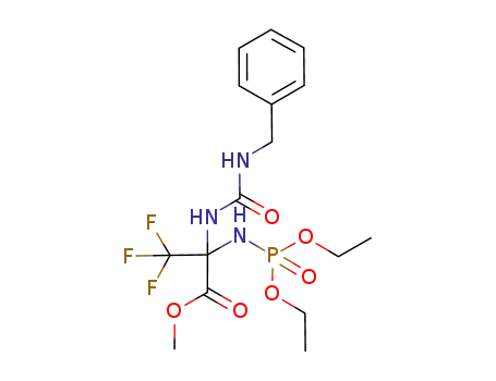 methyl 2-(3-benzylureido)-2-(diethoxyphosphoryl)amino-3,3,3-trifluoropropionate